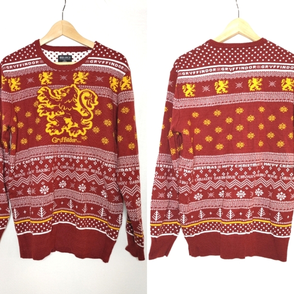 Harry Potter Box Lunch Griffindor Christmas Holiday Christmas Sweater‎ XL - Picture 1 of 8